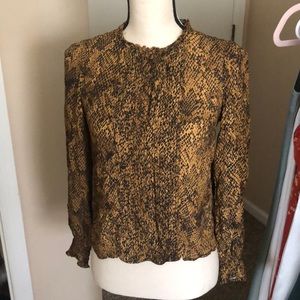 Zara Animal Print Blouse